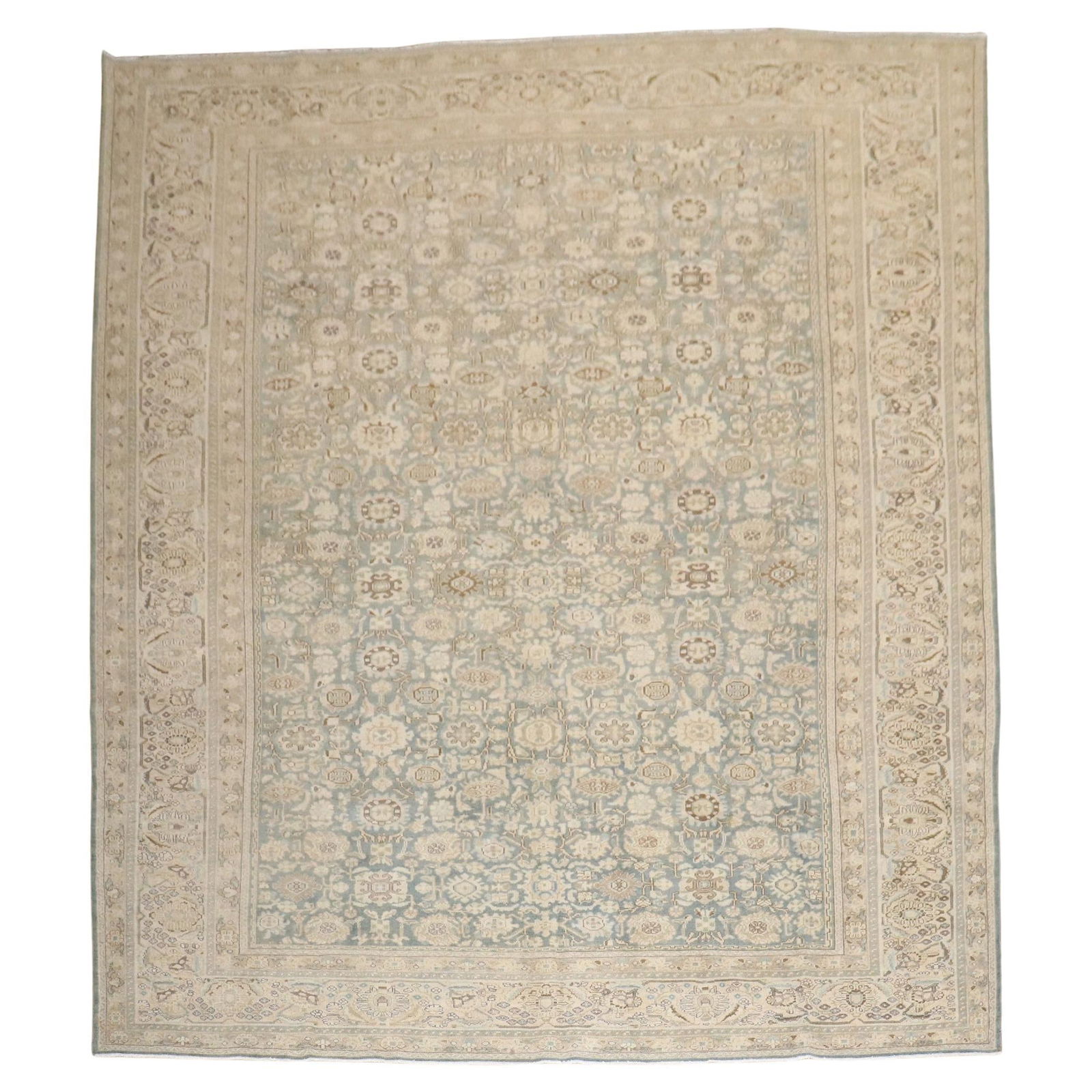 Vintage 1930s Blue Green Persian Malayer Hand-Knotted Wool Rug 10'4 x 13'7: Vintage 1930s Blue Green Persian Malayer Hand-Knotted Wool Rug 10'4 x 13'7 Introducing the Zabihi Collection Blue Green Persian Malayer Rug, a stunning addition to any space. This exquisite hand-knott