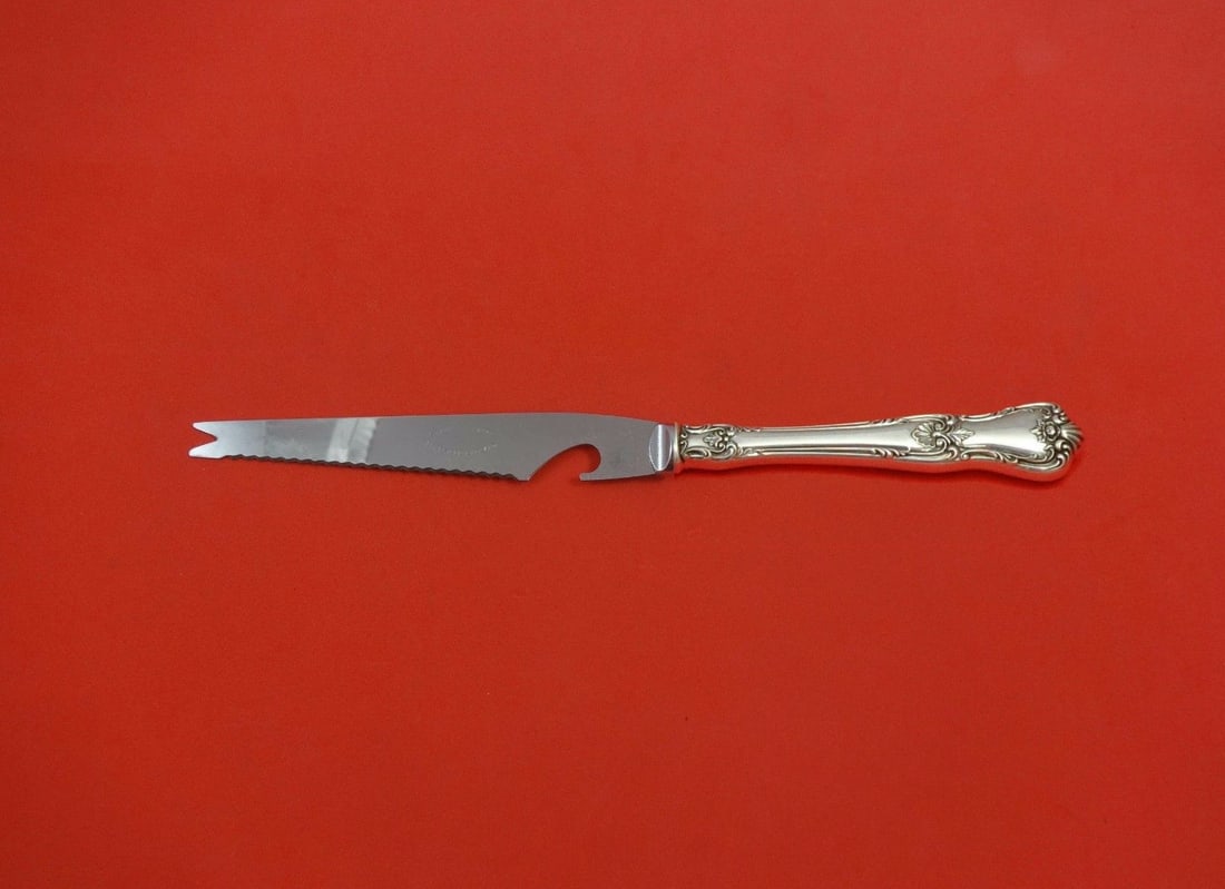 Lunt Memory Lane Sterling Silver Bar Knife Custom Made 9 1/8 Inches: Lunt Memory Lane Sterling Silver Bar Knife Custom Made 9 1/8 Inches This custom-made Memory Lane bar knife, crafted by Lunt, features a stunning sterling silver hollow handle and a stainless steel imp