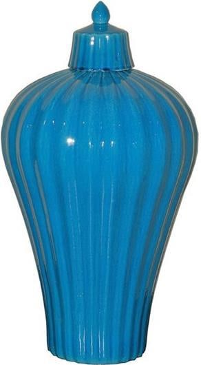 Handmade Turquoise Fluted Porcelain Vase 21H Asian Antique Style: Handmade Turquoise Fluted Porcelain Vase 21H Asian Antique Style This stunning fluted porcelain vase showcases a beautiful blue finish, perfect for adding a touch of elegance to any home decor. Handma