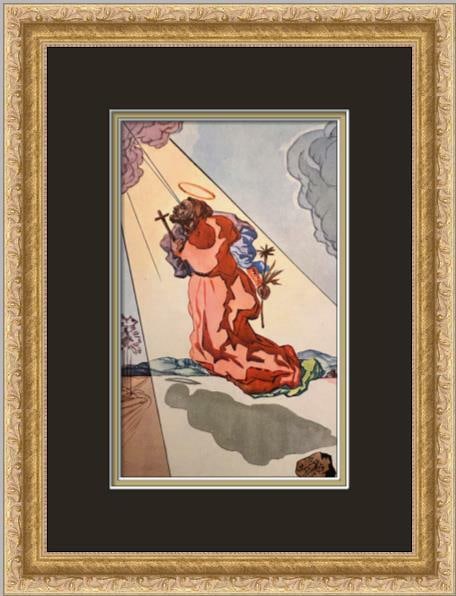 Salvador Dali Of Physiognomy Custom Framed Surrealist Print 1996: Salvador Dali Of Physiognomy Custom Framed Surrealist Print 1996 This stunning print titled "Of Physiognomy" by Salvador Dali showcases a captivating portrayal of fantasy figures, embodying the surrea