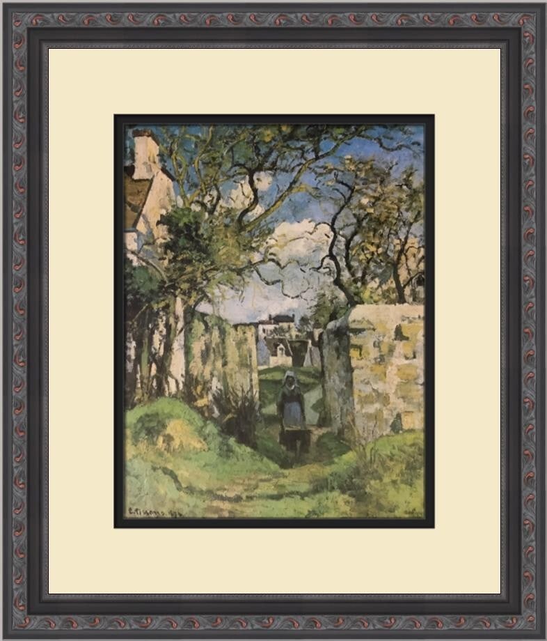Camille Pissarro Landscape near Pontoise Custom Framed Print 1980 Impressionism: Camille Pissarro Landscape near Pontoise Custom Framed Print 1980 Impressionism This exquisite custom framed print features the artwork "Landscape near Pontoise" by renowned artist Camille Pissarro. M