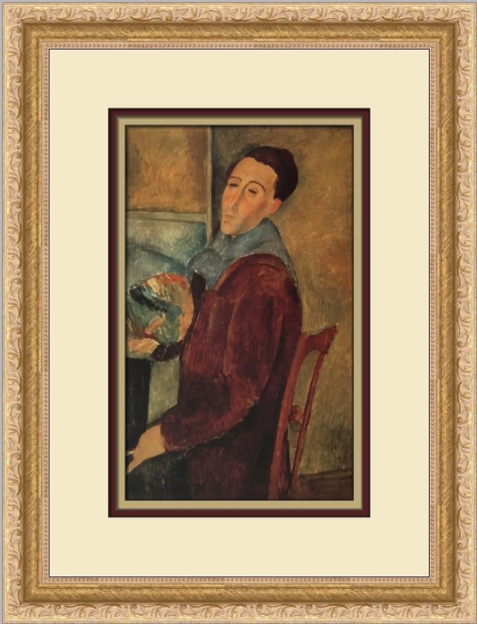 Amedeo Modigliani Self-Portrait Custom Framed Print Surrealism (1 of 2)