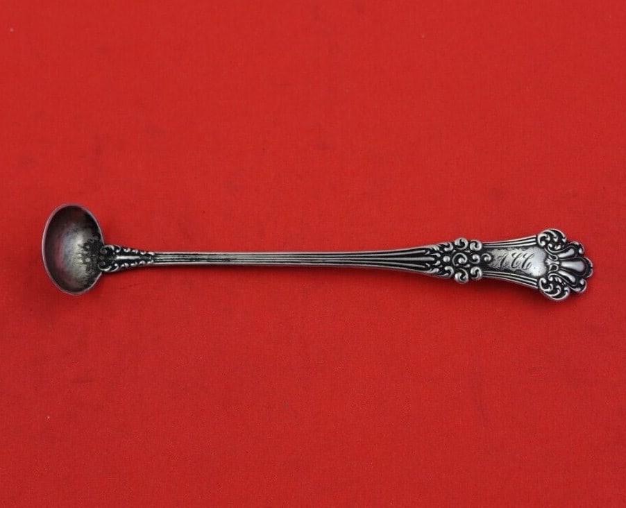 Watson Olympia Sterling Silver Mustard Ladle 4 3/8 Inch Heirloom: Watson Olympia Sterling Silver Mustard Ladle 4 3/8 Inch Heirloom This exquisite mustard ladle is part of the Olympia pattern crafted by Watson, showcasing timeless elegance in sterling silver (.925).