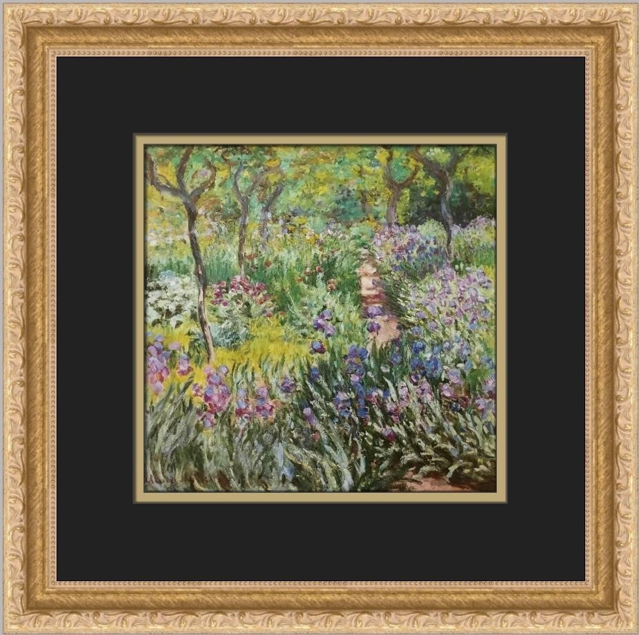 Claude Monet The Artist's Garden at Giverny Custom Framed Print 14x13: Claude Monet The Artist's Garden at Giverny Custom Framed Print 14x13 This stunning custom framed print features Claude Monet's iconic artwork "The Artist's Garden at Giverny." Measuring 14 in x 13 in