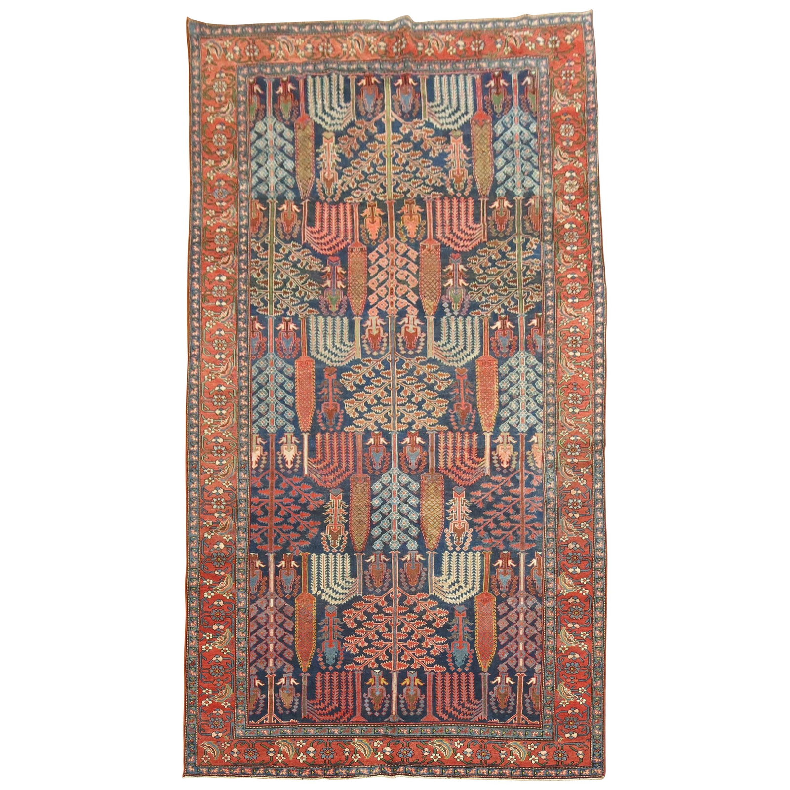 Zabihi Collection Navy Antique Persian Malayer Rug 82 x 157 Hand-Woven Wool: Zabihi Collection Navy Antique Persian Malayer Rug 82 x 157 Hand-Woven Wool Discover the exquisite beauty of this Zabihi Collection Navy Antique Persian Malayer Willow Tree Rug, a stunning addition to