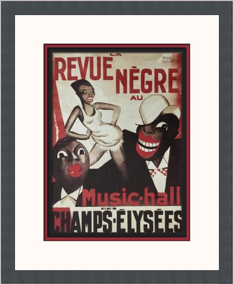 Paul Colin La Revue Negre Art Deco Framed Print 1998: Paul Colin La Revue Negre Art Deco Framed Print 1998 This exquisite advertising print titled "La Revue Negre" by artist Paul Colin captures the essence of Art Deco style. Produced in 1998, this open e