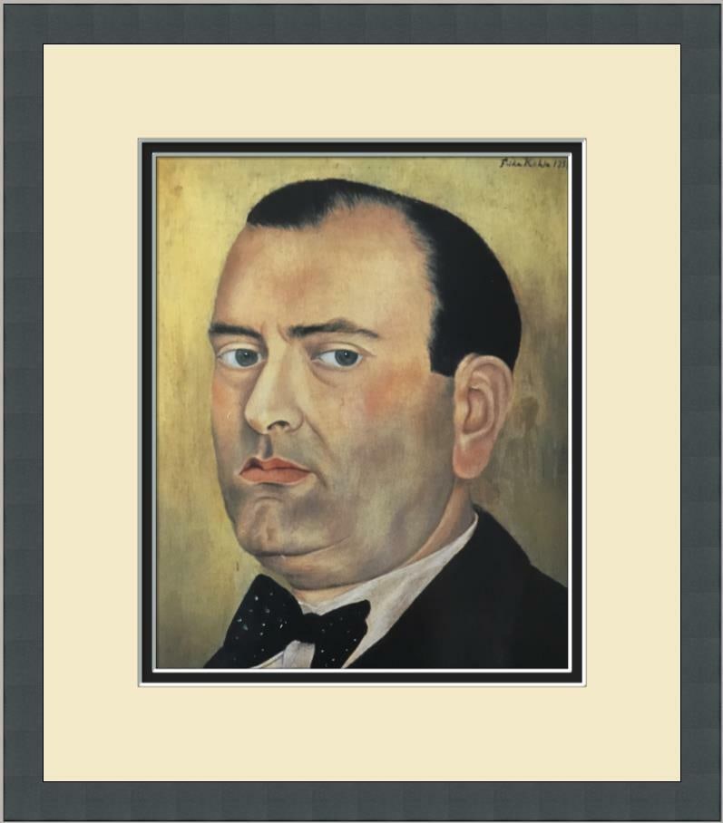 Frida Kahlo Portrait of Alberto Misrachi Custom Framed Print: Frida Kahlo Portrait of Alberto Misrachi Custom Framed Print This striking print features Frida Kahlo's 'Portrait of Alberto Misrachi,' expertly custom framed to enhance its beauty. Created using offs