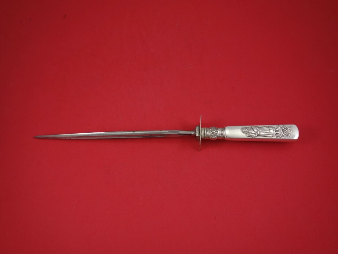 Gorham Fontainebleau Sterling Silver Roast Carving Hone 13.5 Multi-Motif: Gorham Fontainebleau Sterling Silver Roast Carving Hone 13.5 Multi-Motif This exquisite roast carving hone from the renowned Fontainebleau pattern by Gorham showcases a beautiful sterling silver hollo