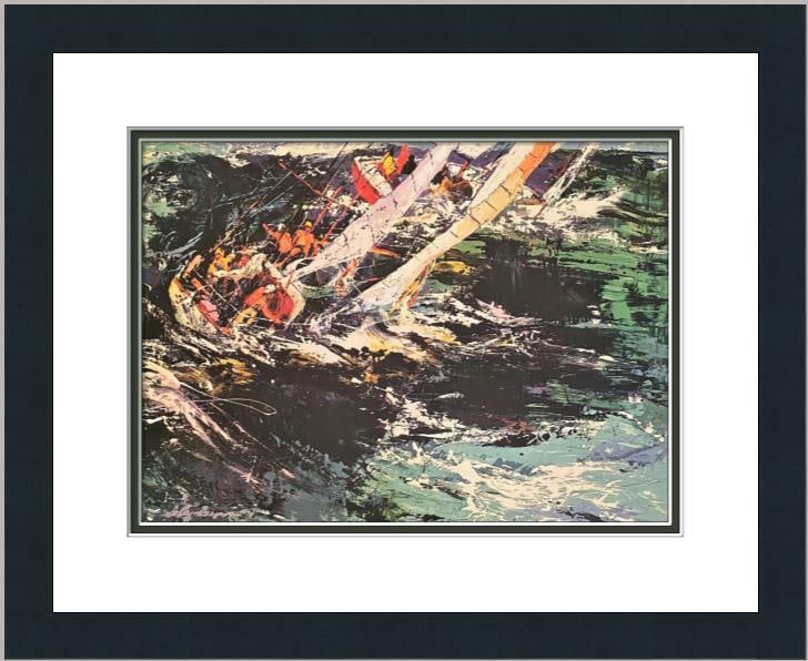 Leroy Neiman High Seas Sailing Framed Print 1999 Multi-Color Expressionism (1 of 2)