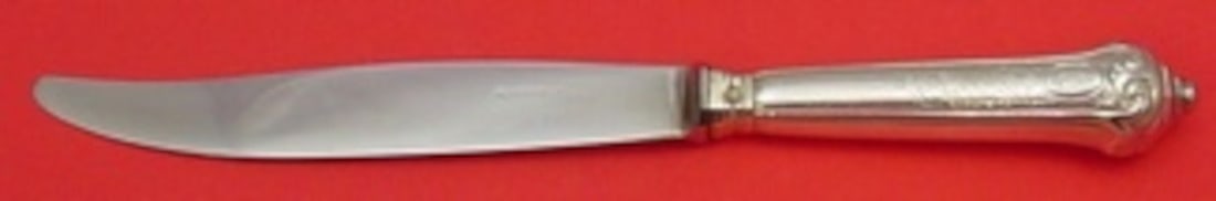 10 Inch French Sterling Silver Elysee Pattern Dinner Knife by Puiforcat: 10 Inch French Sterling Silver Elysee Pattern Dinner Knife by Puiforcat This is a French sterling silver hollow handle dinner knife with a stainless modern blade in the Elysee pattern by Puiforcat. Th