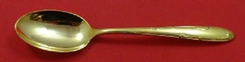 Towle Madeira Vermeil Sterling Silver Teaspoon 5 7/8 Gold Finish: Towle Madeira Vermeil Sterling Silver Teaspoon 5 7/8 Gold Finish This exquisite Madeira Vermeil teaspoon by Towle combines the beauty of sterling silver with a luxurious gold finish. Measuring 5 7/8 i