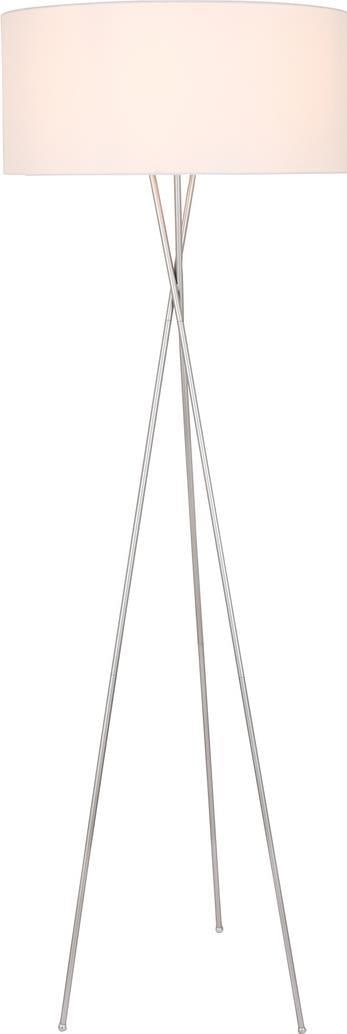 Elegant Lighting Cason Traditional Silver Floor Lamp 66 inches UL-Listed: Elegant Lighting Cason Traditional Silver Floor Lamp 66 inches UL-Listed Illuminate your space with this elegant Traditional Silver & White Floor Lamp, perfect for adding a touch of sophistication to