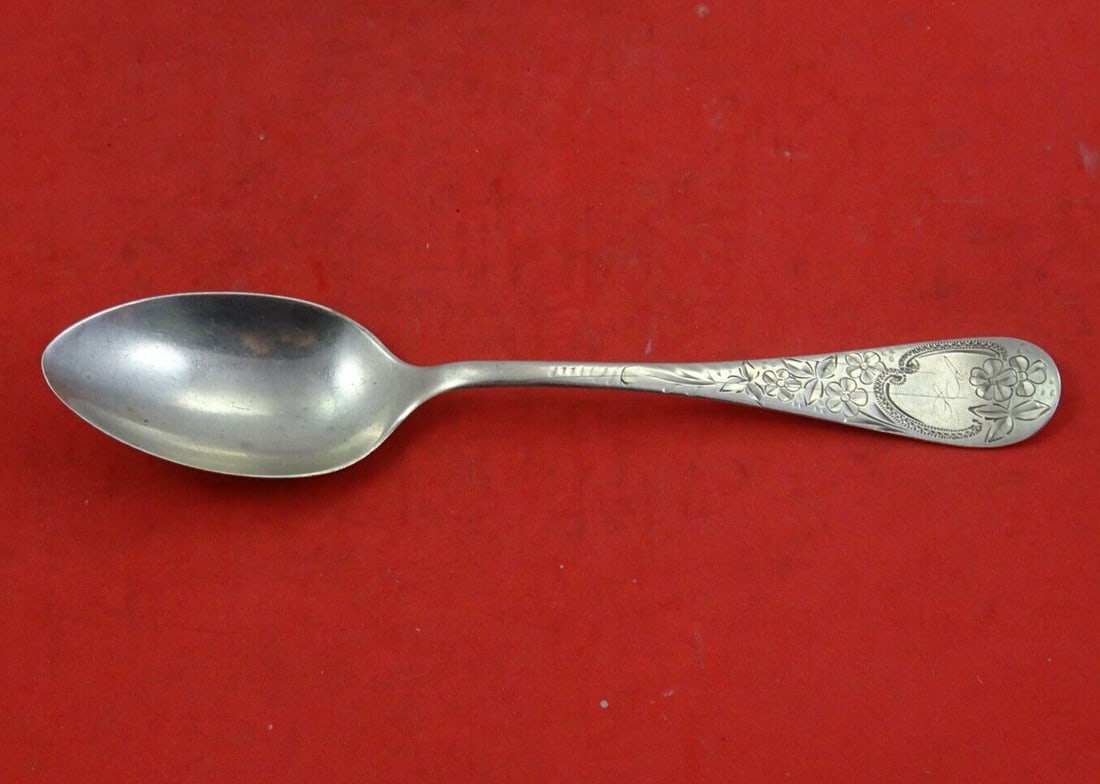 Wendell Engraved #47 Sterling Silver Teaspoon 5.5 Inch Antique: Wendell Engraved #47 Sterling Silver Teaspoon 5.5 Inch Antique This exquisite teaspoon from Wendell features the elegant Engraved #47 pattern, crafted from high-quality sterling silver. Measuring 5 1/