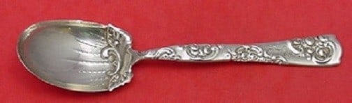 Whiting Rose and Scroll Sterling Silver Sugar Spoon 6 1/8 Inch (1 of 1)