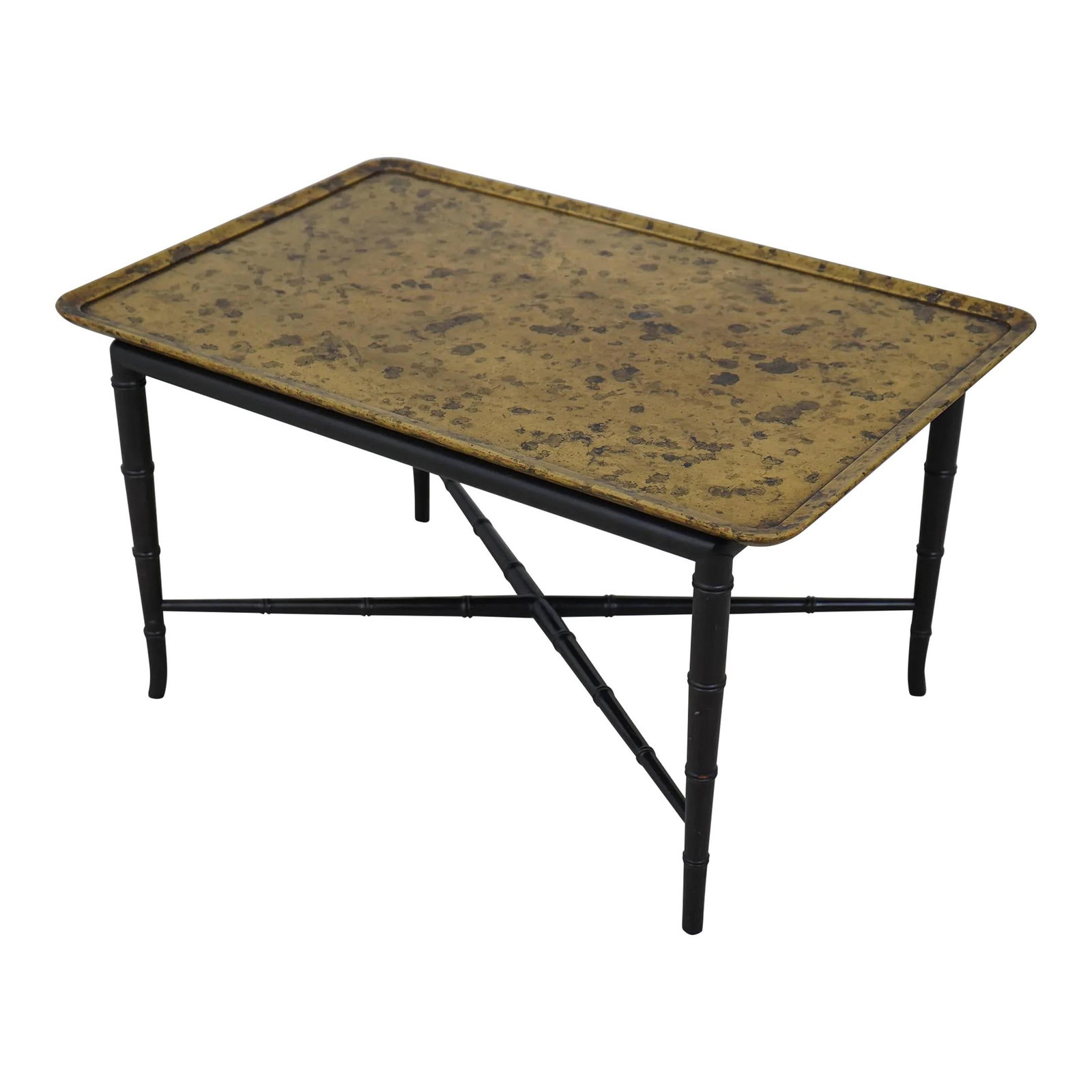 Kittinger Vintage Bamboo Form Coffee Table Mid Century Modern Faux Marble Finish (1 of 10)