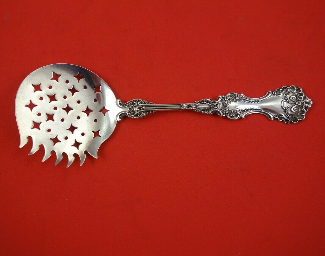 Whiting Pompadour Sterling Silver 6 Inch Cucumber Server Pierced Design (1 of 3)