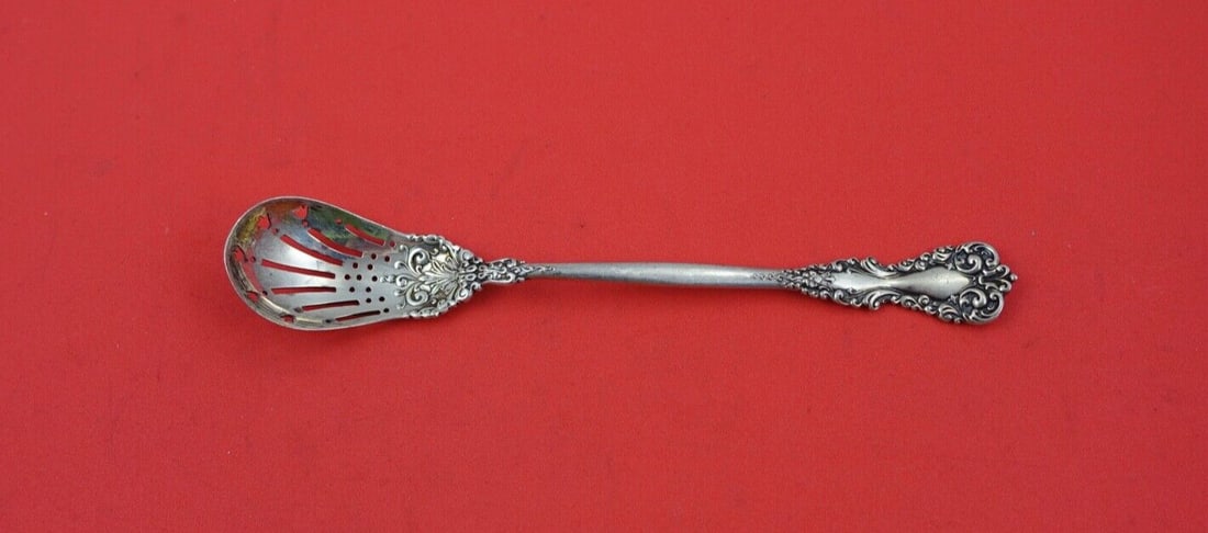 International Silver Revere Sterling Silver Olive Spoon 5 7/8" Pierced (1 of 2)
