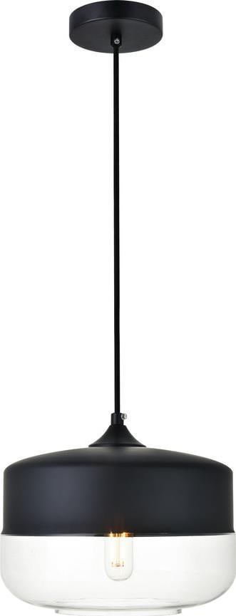 Ashwell Elegant Pendant Light Black Clear Glass UL-Listed (1 of 1)