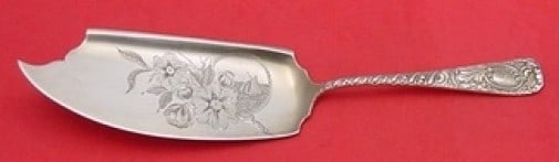 Frank Smith Earle Sterling Silver Fish Server 10 3/8 Bright-Cut (1 of 2)