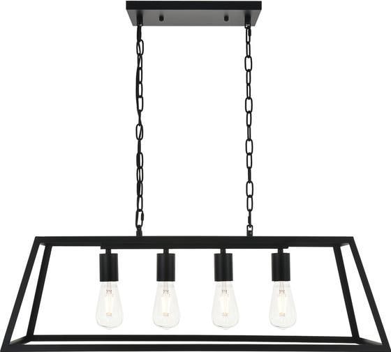 Elegant Lighting Resolute Black Mid-Century Modern Pendant Light (1 of 1)