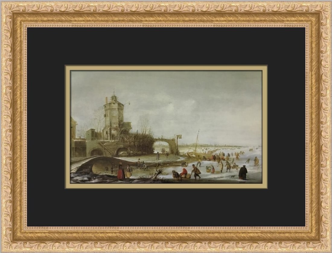 Barent Avercamp Winter Landscape Custom Framed Art Print 11x15 (1 of 2)