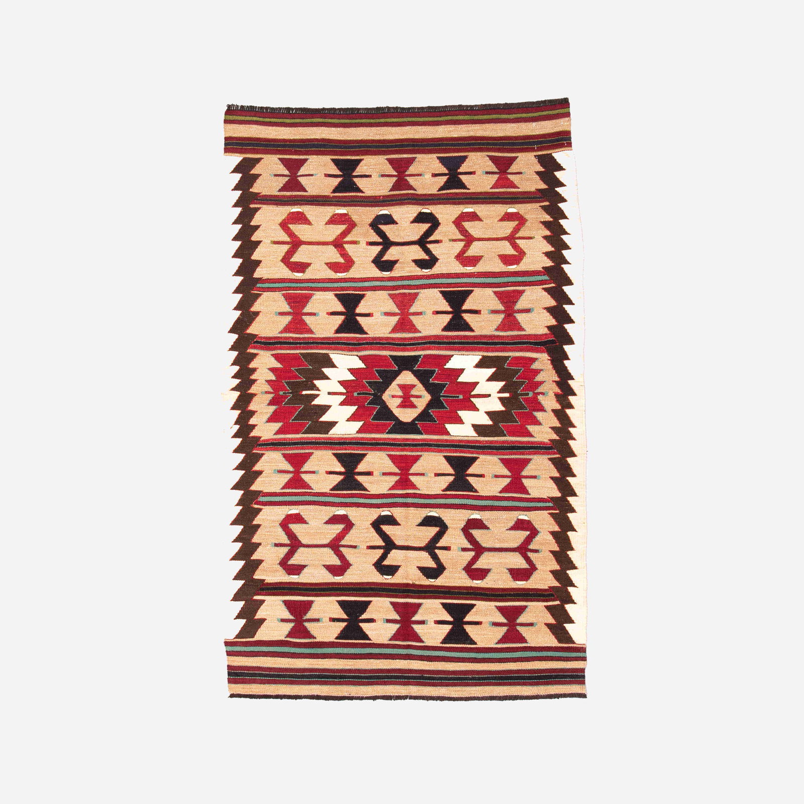 Authentic Handmade Anadol Wool On Wool Kilim Rug 36.6 x 60.2 (1 of 8)