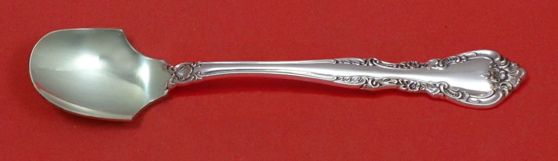Gorham Alencon Lace Sterling Silver Cheese Scoop 5 3/4" Custom Made: Gorham Alencon Lace Sterling Silver Cheese Scoop 5 3/4" Custom Made This exquisite Alencon Lace cheese scoop from Gorham is a beautiful addition to your serving pieces. Crafted from sterling silver, t