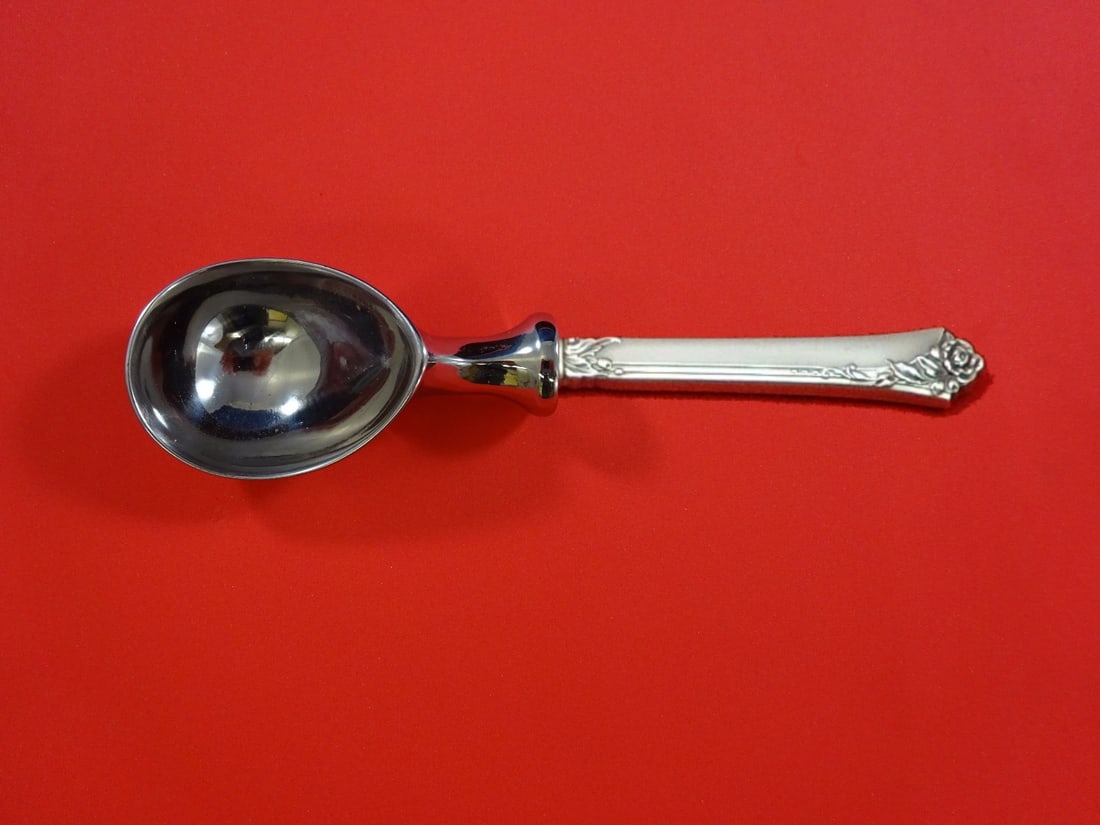 Oneida Damask Rose Sterling Silver Ice Cream Scoop Custom Made 7": Oneida Damask Rose Sterling Silver Ice Cream Scoop Custom Made 7" This elegant ice cream scoop features a stunning Damask Rose pattern by Oneida, crafted from sterling silver with a hollow handle and