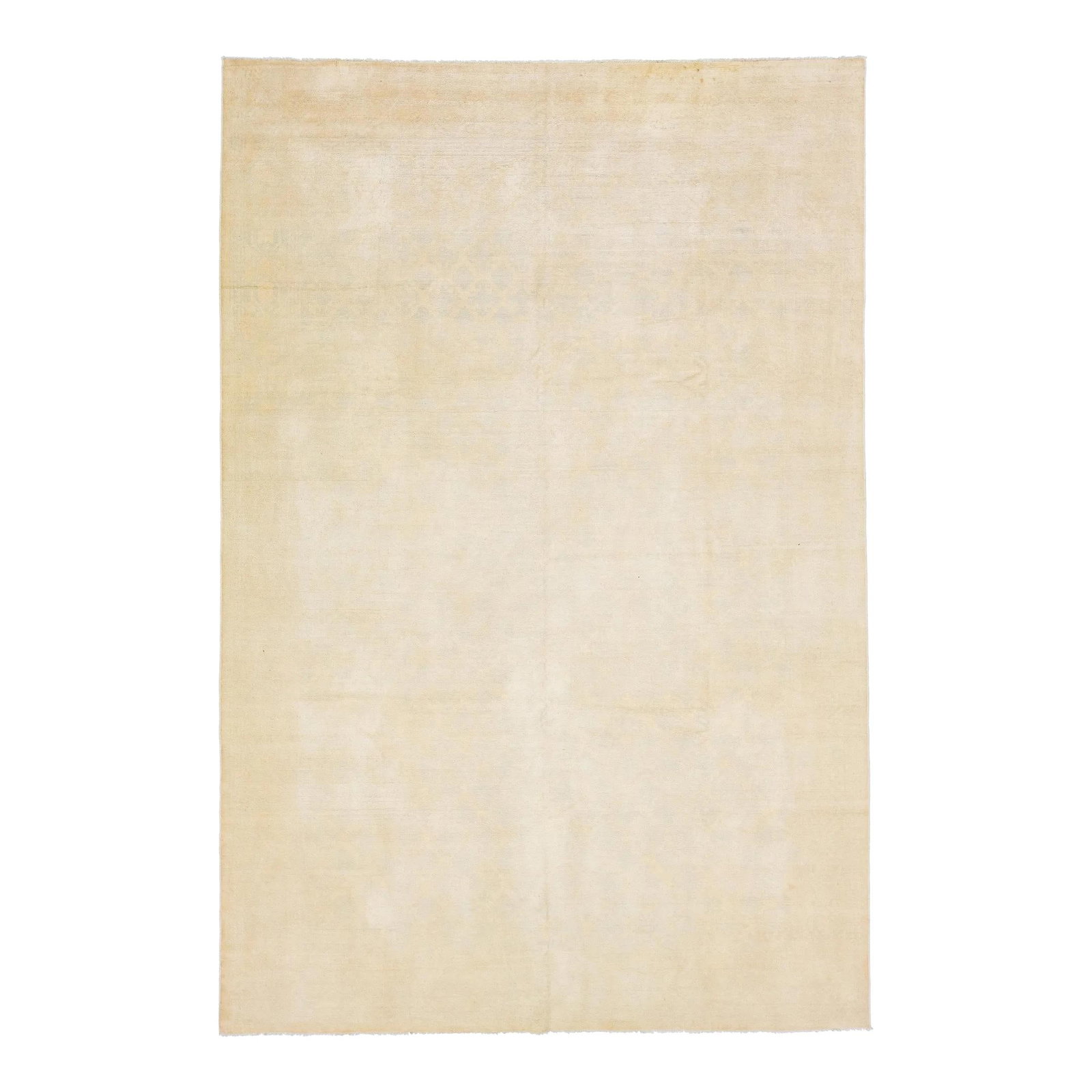 Beige Geometric Khotan Style Wool Rug 8'10 x 13'5: Beige Geometric Khotan Style Wool Rug 8'10 x 13'5 Enhance your space with this stunning contemporary Khotan wool rug from India. Featuring a captivating design, it showcases a rich beige and blue base