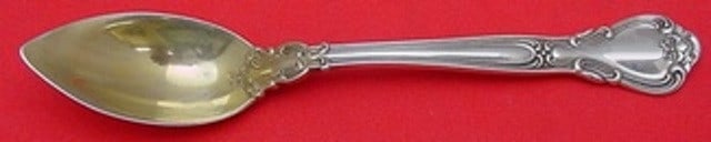 Gorham Chantilly Sterling Silver Grapefruit Spoon Gold Wash 5 5/8" (1 of 2)