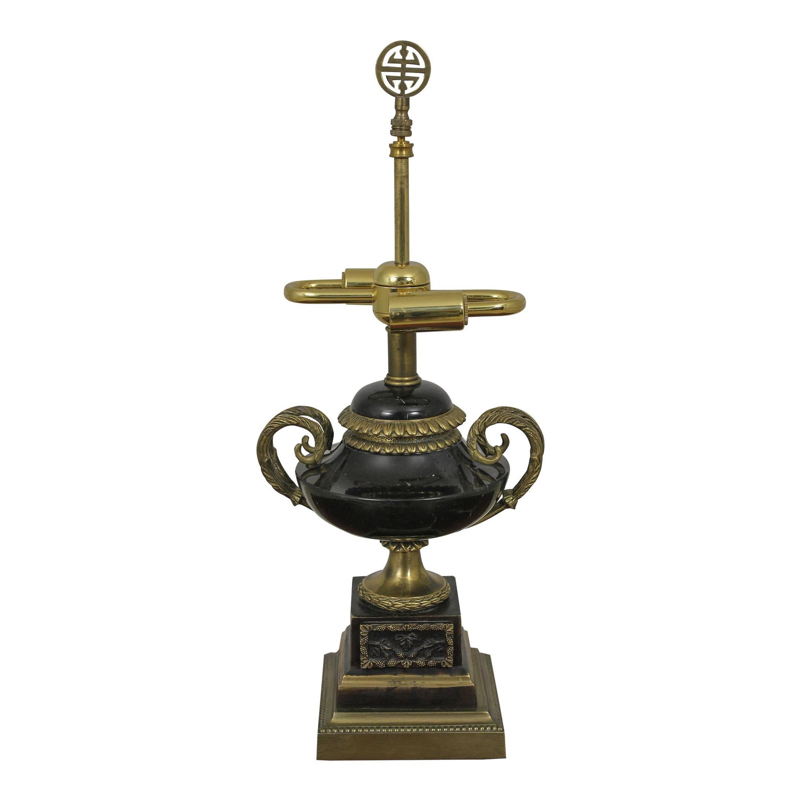 Classical Urn Shaped Table Lamp in Marble and Bronze (1 of 10)