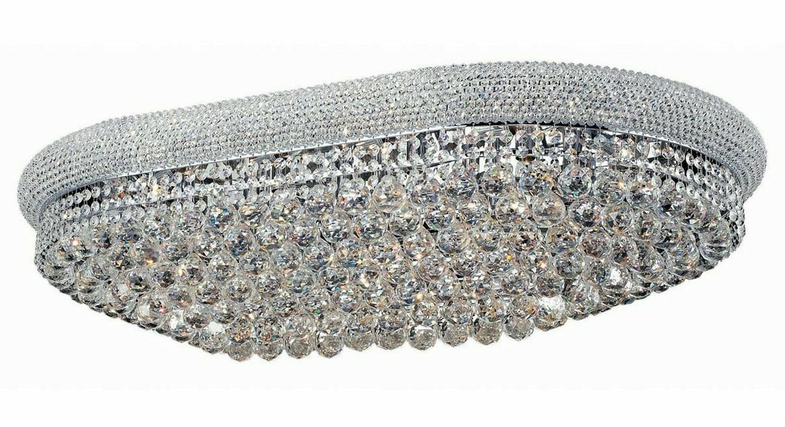 Artistry Lighting PRIMO 18-Light K9 Crystal Flush Mount Chandelier Chrome 36 inches (1 of 9)