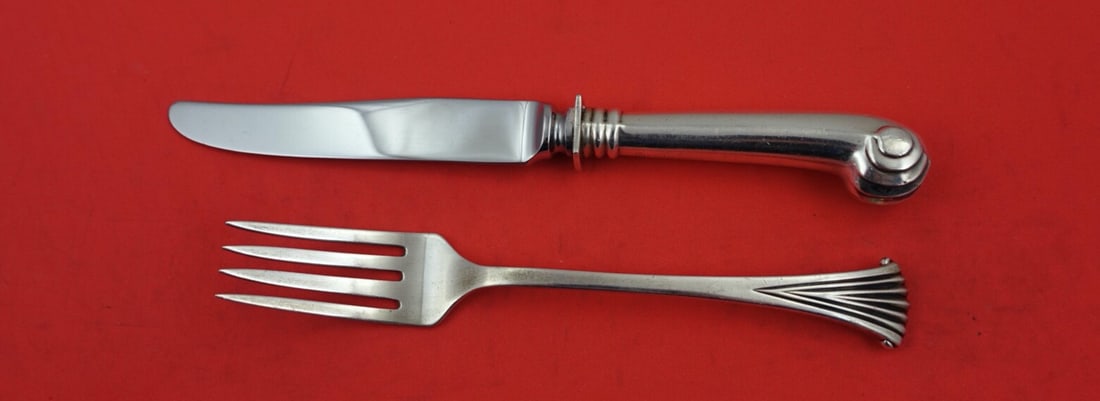 Tuttle Sterling Silver Onslow Junior Set 2-Piece Fork and Knife (1 of 2)