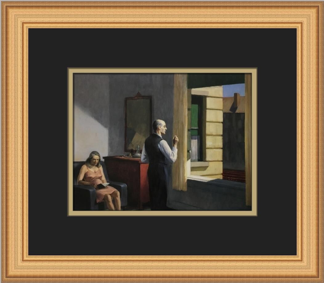 Edward Hopper Hotel by the Railroad Custom Framed Art Print (1 of 2)