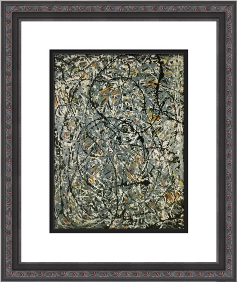 Jackson Pollock Watering Paths Custom Framed Pop Art Print (1 of 2)
