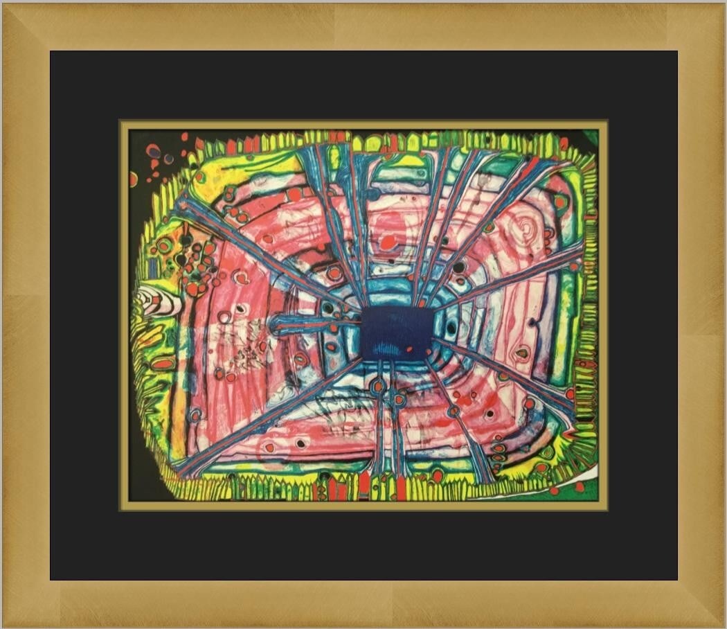 Friedensreich Hundertwasser Rain Of Blood Framed Print 2007 Impressionism (1 of 2)