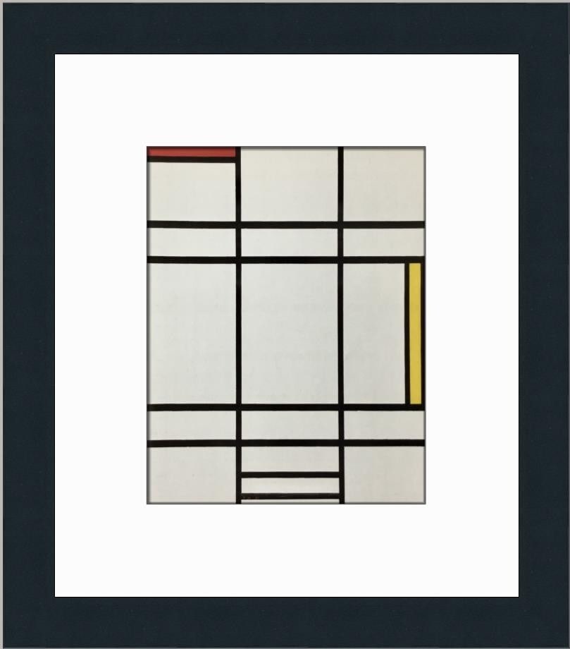 Piet Mondrian Composition White Red Yellow Custom Framed Art Print (1 of 2)