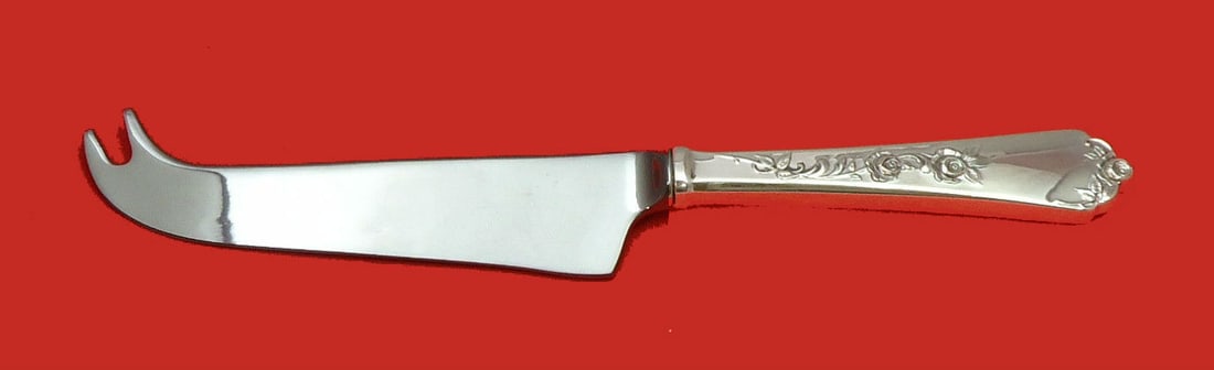 Wallace Sterling Rose Custom Cheese Knife with Pick 6.75 Inch (1 of 1)