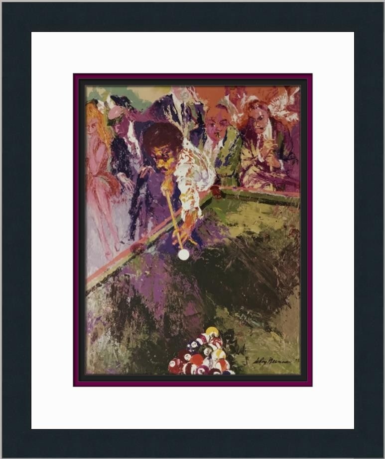 LeRoy Neiman Black Break Custom Framed Expressionist Print 2003: LeRoy Neiman Black Break Custom Framed Expressionist Print 2003 This stunning Leroy Neiman print, titled 'Black Break,' showcases the artist's signature expressionism style and is custom framed to enh