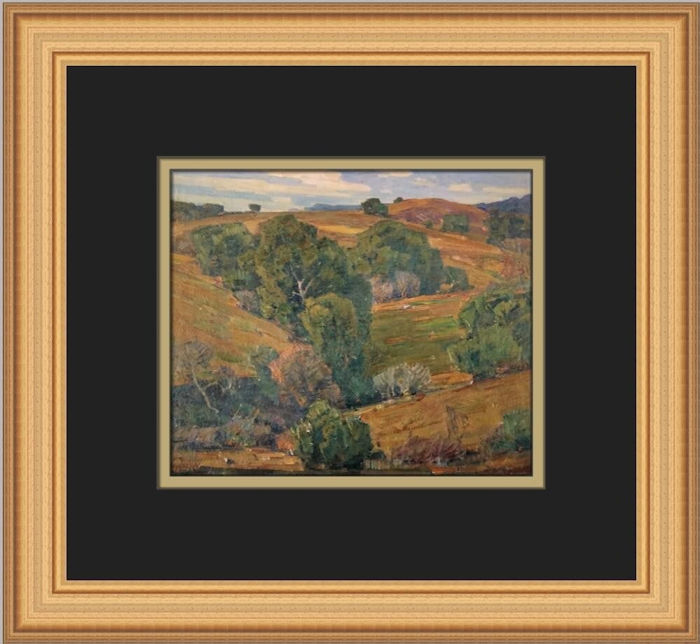 William Wendt Laguna Hills Custom Framed Print 12 x 13 Art (1 of 2)
