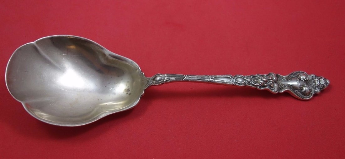 Unger Douvaine Sterling Silver Art Nouveau Serving Spoon 9 Inch (1 of 1)