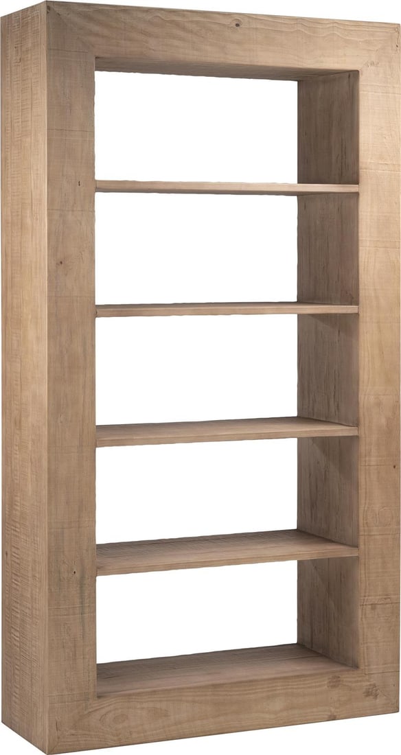 Amaya Rustic Pine Bookcase Natural Finish 88H 48W 16D (1 of 1)