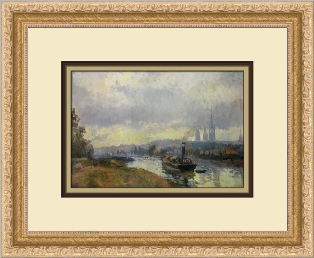 Albert-Charles Lebourg Barges at Rouen Framed Print 11 x 14 Impressionism (1 of 2)