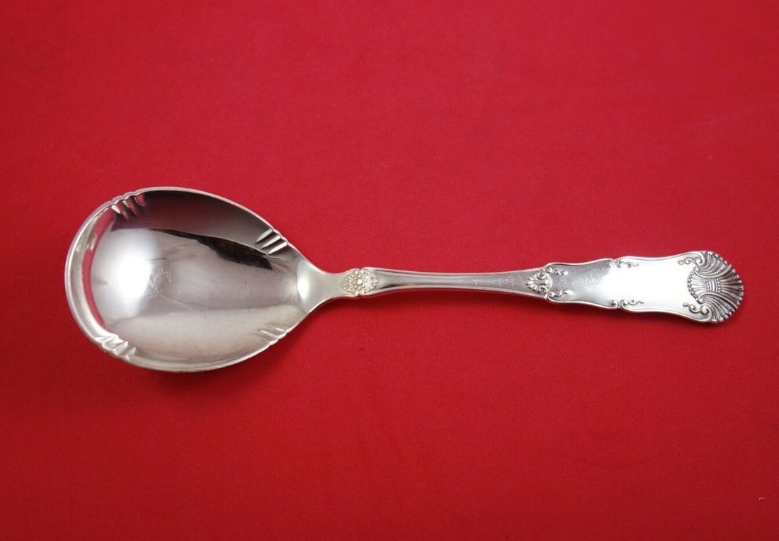 Th. Olsens Iris Sterling Silver Berry Spoon 8 3/8" Serving (1 of 2)