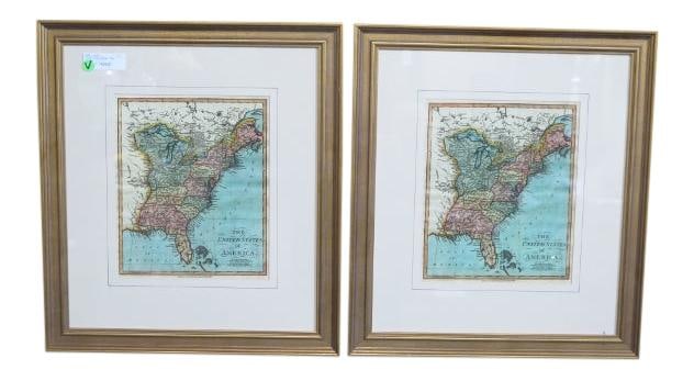 Discontinued Pair of Coastal Map Prints in Blue (1 of 5)