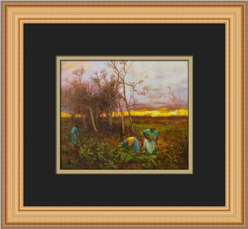 Mary Whyte Winter Greens Custom Framed Print 12x13 Landscape Art (1 of 2)