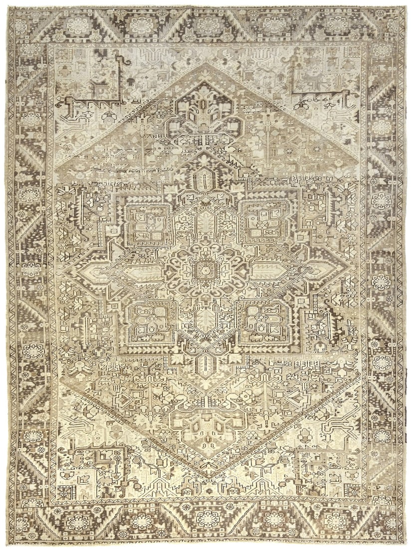 Vintage Floral Hand-Knotted Wool Rug 9'11 x 13'0 Rectangle: Vintage Floral Hand-Knotted Wool Rug 9'11 x 13'0 Rectangle Enhance your living space with this stunning 10X13 ft vintage Oriental rug, featuring a muted floral distressed design that beautifully compl
