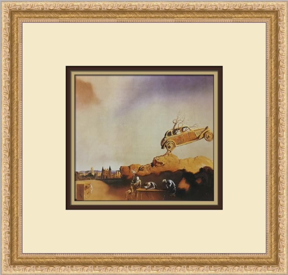 Salvador Dali Apparition of the City of Delft Framed Print 1988 Surrealism (1 of 2)