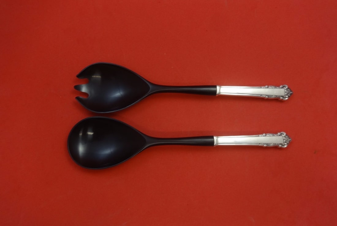 Lunt Sterling Silver 2pc Salad Serving Set English Shell 11 inch (1 of 1)