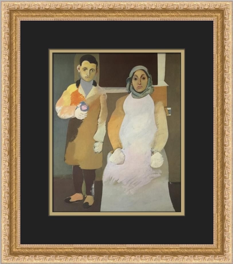 Arshile Gorky The Artist and His Mother Custom Framed Art Print: Arshile Gorky The Artist and His Mother Custom Framed Art Print This custom framed print titled "The Artist and His Mother" by Arshile Gorky showcases a blend of Expressionism, Impressionism, and Real